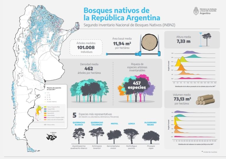 Datos relevantes del 2do inventario de Bosques Nativos Nacional