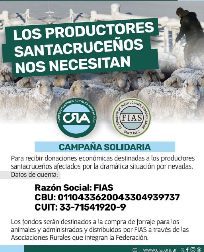 Los Productores Santacruceños nos necesitan.