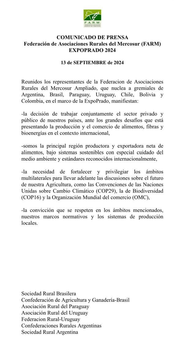 Comunicado de prensa