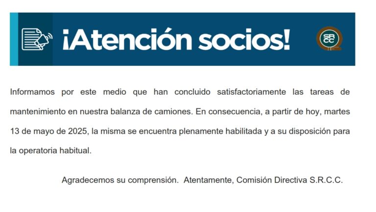 ¡Atención socios!